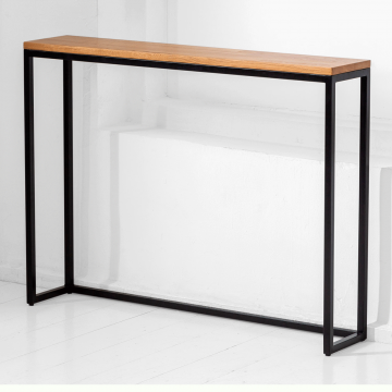 Консоль стройняшка в натуральном цвете дуба