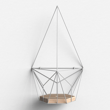 Подвесное кашпо Шаттл в сером цвете