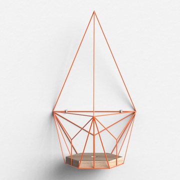 Подвесное кашпо Шаттл в оранжевом цвете