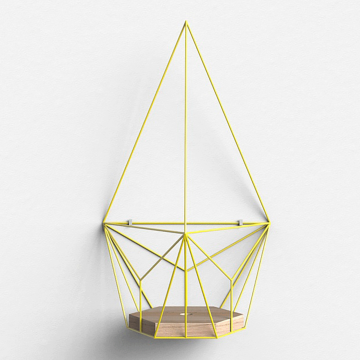 Подвесное кашпо Шаттл в желтом цвете