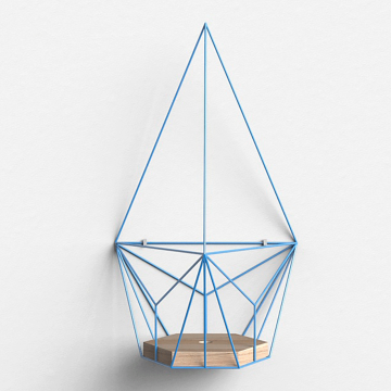 Подвесное кашпо Шаттл в голубом цвете