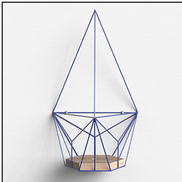 Подвесное кашпо Шаттл в синем цвете