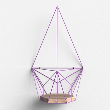 Подвесное кашпо Шаттл в фиолетовом цвете