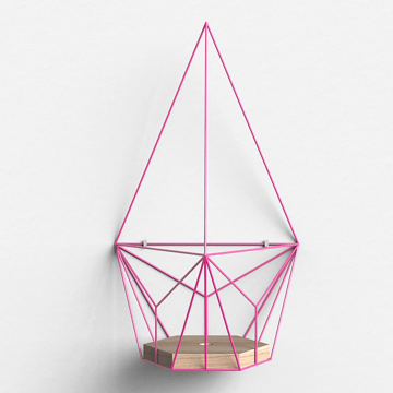 Подвесное кашпо Шаттл в розовом цвете