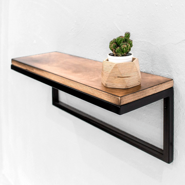 Полка минимализм в цвете жженой березы