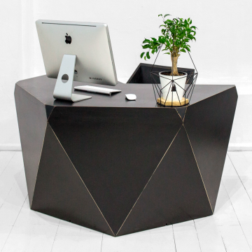 Рабочий стол Гексагон Брильянт в черном цвете