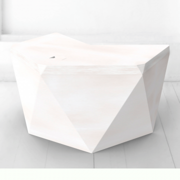 Рабочий стол Гексагон Брильянт в белом цвете