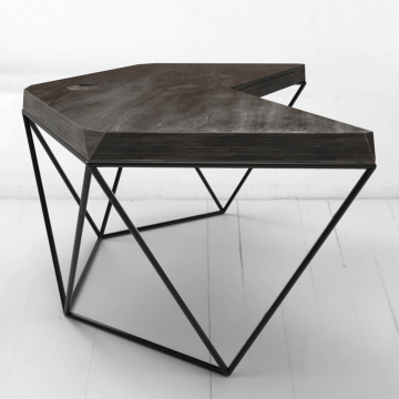 Рабочий стол Гексагон в черном цвете