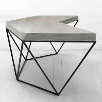 Рабочий стол Гексагон в сером цвете