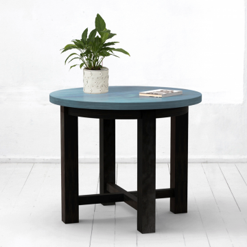 Стол Старый Друг со столешницей в синем цвете