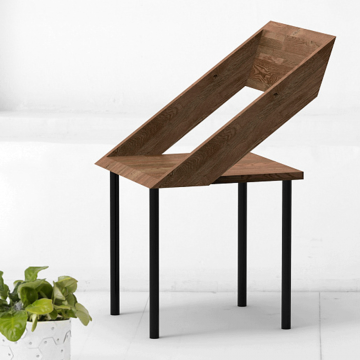 Стул Чайка из дуба в коричневом цвете