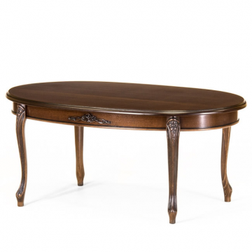 Журнальный стол Петра 4. Темный орех. Гладкая столешница.