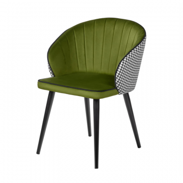 Стул Paola зеленый с жаккардом