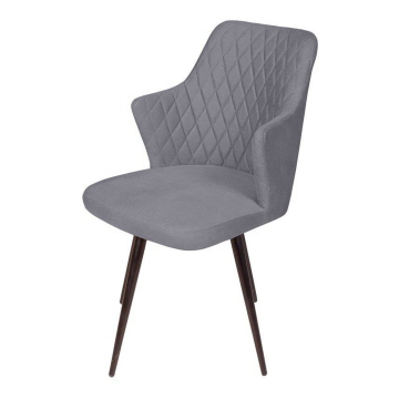 Стул поворотный на 90 градусов, функция возврата, антишум Hunt ромб, бархат серый 27 / чёрный конус 14295