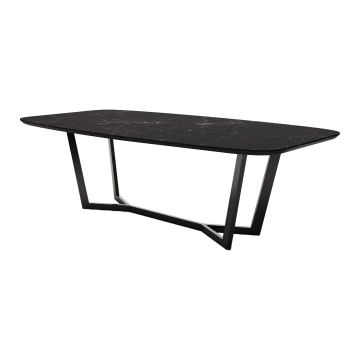 Стол овальный Mercedes 180, керамика черная 14307