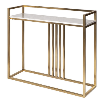 Консоль Misty Nuova искусственный мрамор/матовое золото 100*30*85см