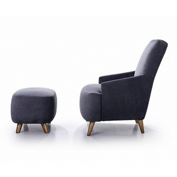 Кресло Флен с пуфиком в ткани 4 категории