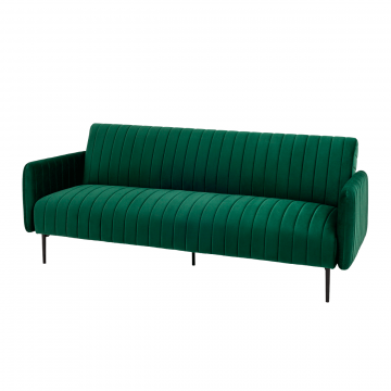 Диван прямой Дрезден велюр зелёный