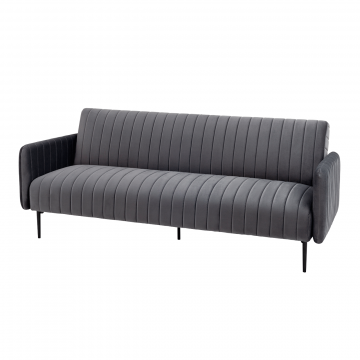 Диван прямой Дрезден велюр серый