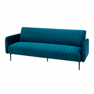 Диван прямой Дрезден велюр синий