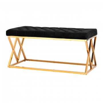 Банкетка ИНСИГНИЯ черная велюр