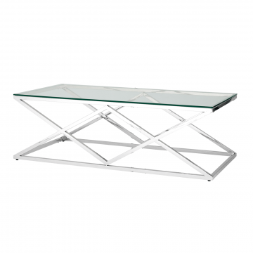 Журнальный стол 120*60 ИНСИГНИЯ серебро