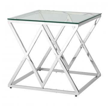 Журнальный стол 55*55 ИНСИГНИЯ серебро