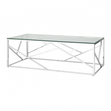 Журнальный стол 120*60 АРТ ДЕКО серебро