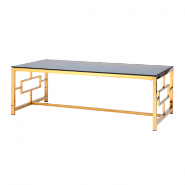 Журнальный стол 120*60 БРУКЛИН золото стекло smoke