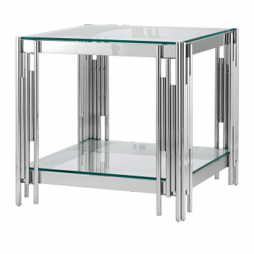 Журнальный столик 55*55 ГЭТСБИ серебро