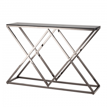 Консоль ИНСИГНИЯ 115*30 сталь темный хром стекло smoke