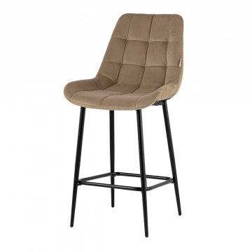 Стул полубарный Флекс велюр капучино