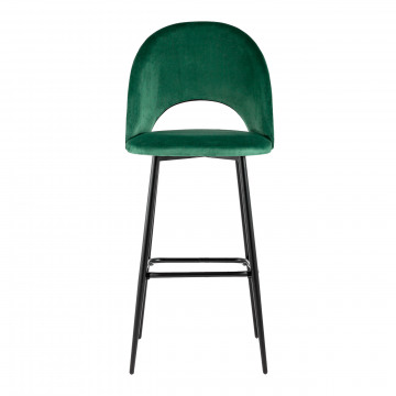 Стул барный Меган велюр зеленый