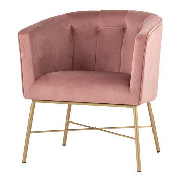 Кресло Шале велюр розовый