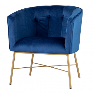 Кресло Шале велюр синий