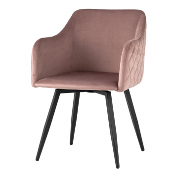 Стул Ника вращающийся велюр пыльно-розовый