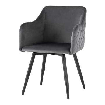 Стул Ника вращающийся велюр серый