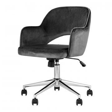 Кресло компьютерное Кларк велюр серый