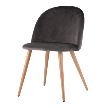 Стул Лион велюр с ромбами серый