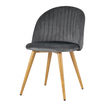 Стул Лион Страйпс велюр серый