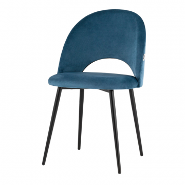Стул Меган велюр пыльно-синий