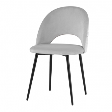 Стул Меган велюр светло-серый