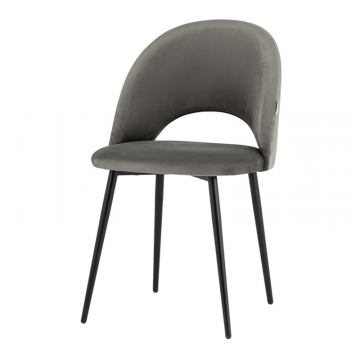 Стул Меган велюр тёмно-серый