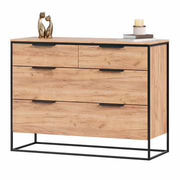 Комод 1190 с 4 ящиками Норд (Дуб Золотой)