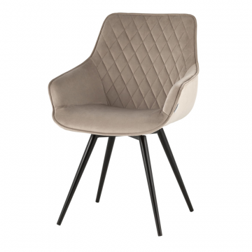 Стул вращающийся Сеул велюр серо-бежевый