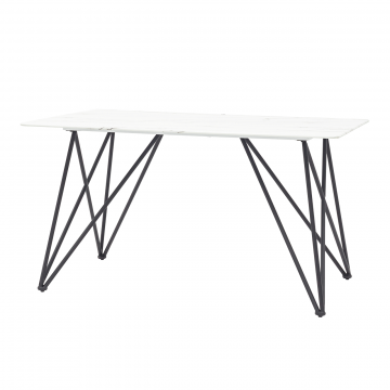 Стол обеденный Сакраменто 140*90 белый стеклянный