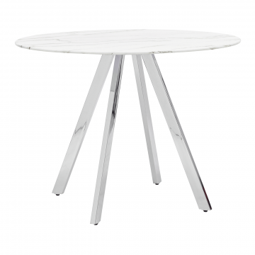 Стол обеденный Хьюстон D100 белый стеклянный