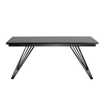 Стол обеденный Пандора раскладной 180-280*90 керамика темная