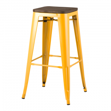 Стул барный TOLIX WOOD желтый