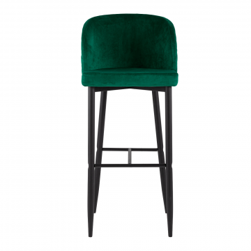 Стул барный Оскар велюр изумрудный